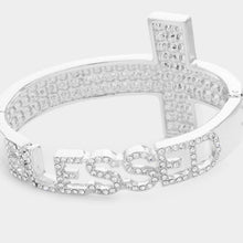 Load image into Gallery viewer, SK Silver Blessed Rhinestone Bracelet
