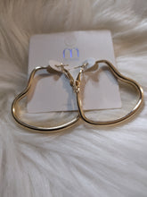 Load image into Gallery viewer, Gold Heart Hoop Earring
