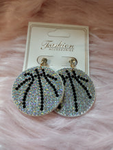 Load image into Gallery viewer, Rhinestone Basketball Dangle Earrings
