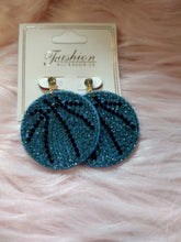 Load image into Gallery viewer, Rhinestone Basketball Dangle Earrings
