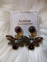 Load image into Gallery viewer, Bee Dangle Earrings
