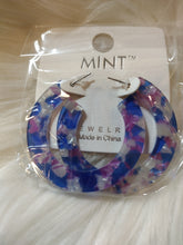 Load image into Gallery viewer, Small Acetate Hoop Earrings
