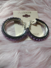 Load image into Gallery viewer, Sassy Bling Hoop Earrings
