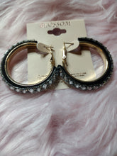 Load image into Gallery viewer, Sassy Bling Hoop Earrings
