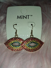 Load image into Gallery viewer, SK Multi Rhinestone Lips Earrings
