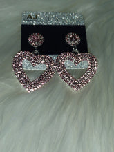 Load image into Gallery viewer, SK Sassy Heart Dangle Earrings

