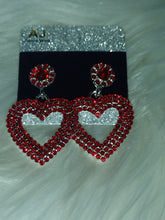 Load image into Gallery viewer, SK Sassy Heart Dangle Earrings
