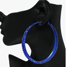 Load image into Gallery viewer, Glitter Rhinestone Hoops
