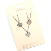 Load image into Gallery viewer, Rhinestone Heart Pendant Necklace Set
