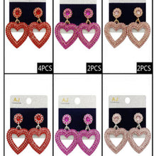Load image into Gallery viewer, SK Sassy Heart Dangle Earrings
