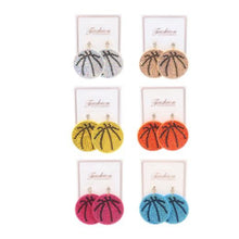 Load image into Gallery viewer, Rhinestone Basketball Dangle Earrings
