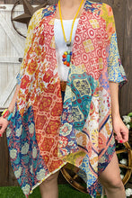 Load image into Gallery viewer, SK Multi Color Block/Print Kimono
