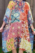Load image into Gallery viewer, SK Multi Color Block/Print Kimono
