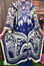 Load image into Gallery viewer, SK Navy Blue Multi Printed Kimono
