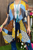 Load image into Gallery viewer, SK Multi Color Floral &amp; Polka Dot Kimono
