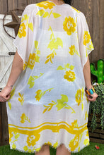 Load image into Gallery viewer, SK Yellow/White Floral Kimono
