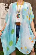 Load image into Gallery viewer, SK Blue/Green Polka Dot Kimono
