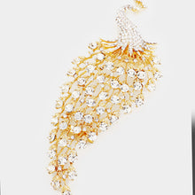 Load image into Gallery viewer, Crystal Peacock Brooch
