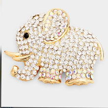 Load image into Gallery viewer, Rhinestone Pave Elephant Brooch
