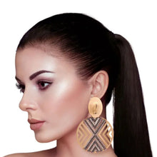 Load image into Gallery viewer, Hematite Rhinestone Chevron Earrings
