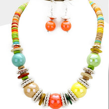 Load image into Gallery viewer, Wood Disc Cluster Necklace
