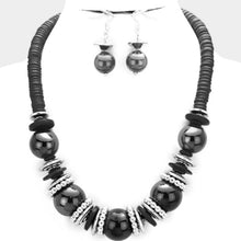 Load image into Gallery viewer, Wood Disc Cluster Necklace
