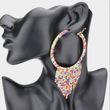 Load image into Gallery viewer, Rhinestone Fringe Earrings
