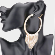 Load image into Gallery viewer, Rhinestone Fringe Earrings

