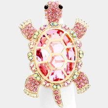Load image into Gallery viewer, Crystal Pave Turtle Ring
