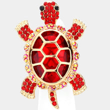Load image into Gallery viewer, Crystal Pave Turtle Ring
