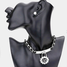 Load image into Gallery viewer, CC Lock Choker Necklace
