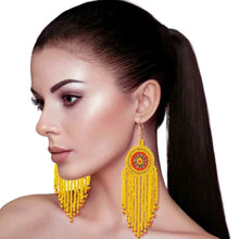 Load image into Gallery viewer, Seed Bead Fringe Earrings
