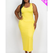 Load image into Gallery viewer, Bodycon Maxi Dress - Black &amp; Yellow
